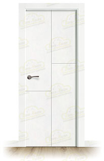 Puerta Premium PVT4 Lacada Blanca de Interior en Block (Maciza)