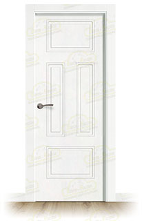 Puerta Premium UR-140 Lacada Blanca de Interior en Block (Maciza)