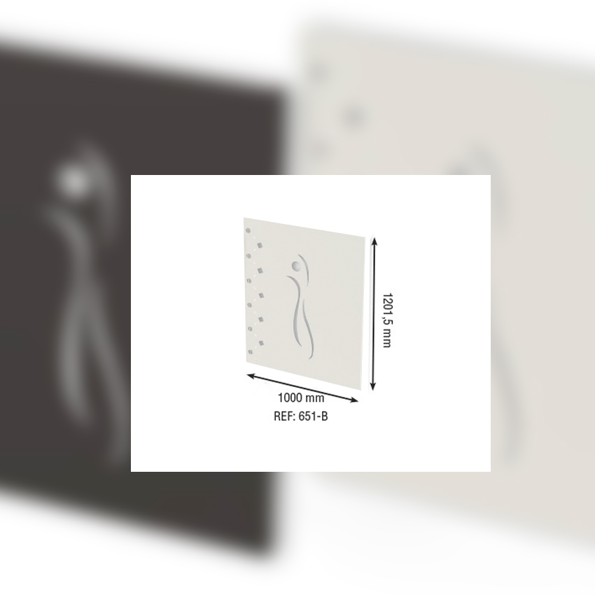 Panel 651 Decorativo Silueta Blanco (Bronpi)