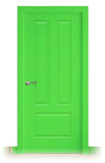 Puerta Maciza P-21 de Interior Lacada Verde Puro