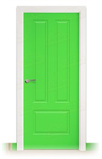 Puerta Maciza Combilac P-21 de Interior Lacada Verde Puro