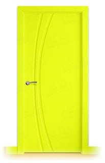 Puerta Maciza Alcalá de Interior Lacada Amarillo Azufre