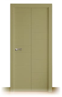 Puerta Maciza Alezkar de Interior Lacada Beige Agrisado