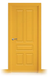 Puerta Maciza Aranjuez de Interior Lacada Amarillo Melón