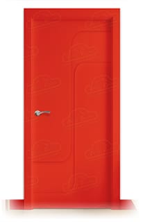 Puerta Maciza Cibeles de Interior Lacada Rojo Puro