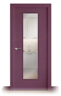 Puerta Maciza Galicia V1 de Interior Lacada Rojo Lila