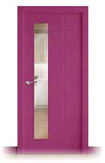 Puerta Maciza Gauss V1L de Interior Lacada Purpura Trafico