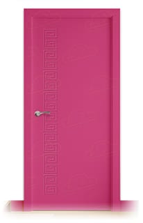 Puerta Maciza Grecia de Interior Lacada Magenta Tele