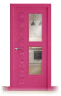 Puerta Maciza Grecia V2 de Interior Lacada Magenta Tele
