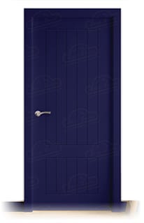 Puerta Maciza LP-12R de Interior Lacada Azul Ultramar