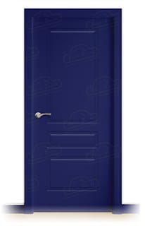 Puerta Maciza LP-13 de Interior Lacada Azul Señales