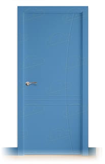 Puerta Maciza LP-500 de Interior Lacada Azul Luminoso