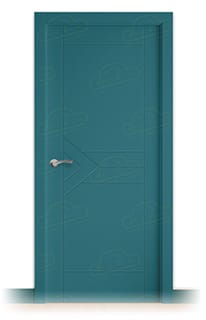 Puerta Maciza LP-900 de Interior Lacada Azul Agua