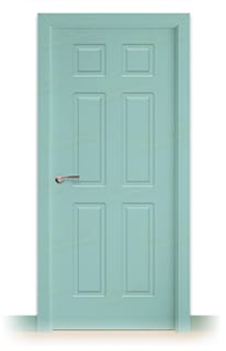 Puerta Maciza P-16 de Interior Lacada Verde Luminoso