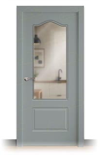 Puerta Maciza P-22 V1 de Interior Lacada Gris Plata