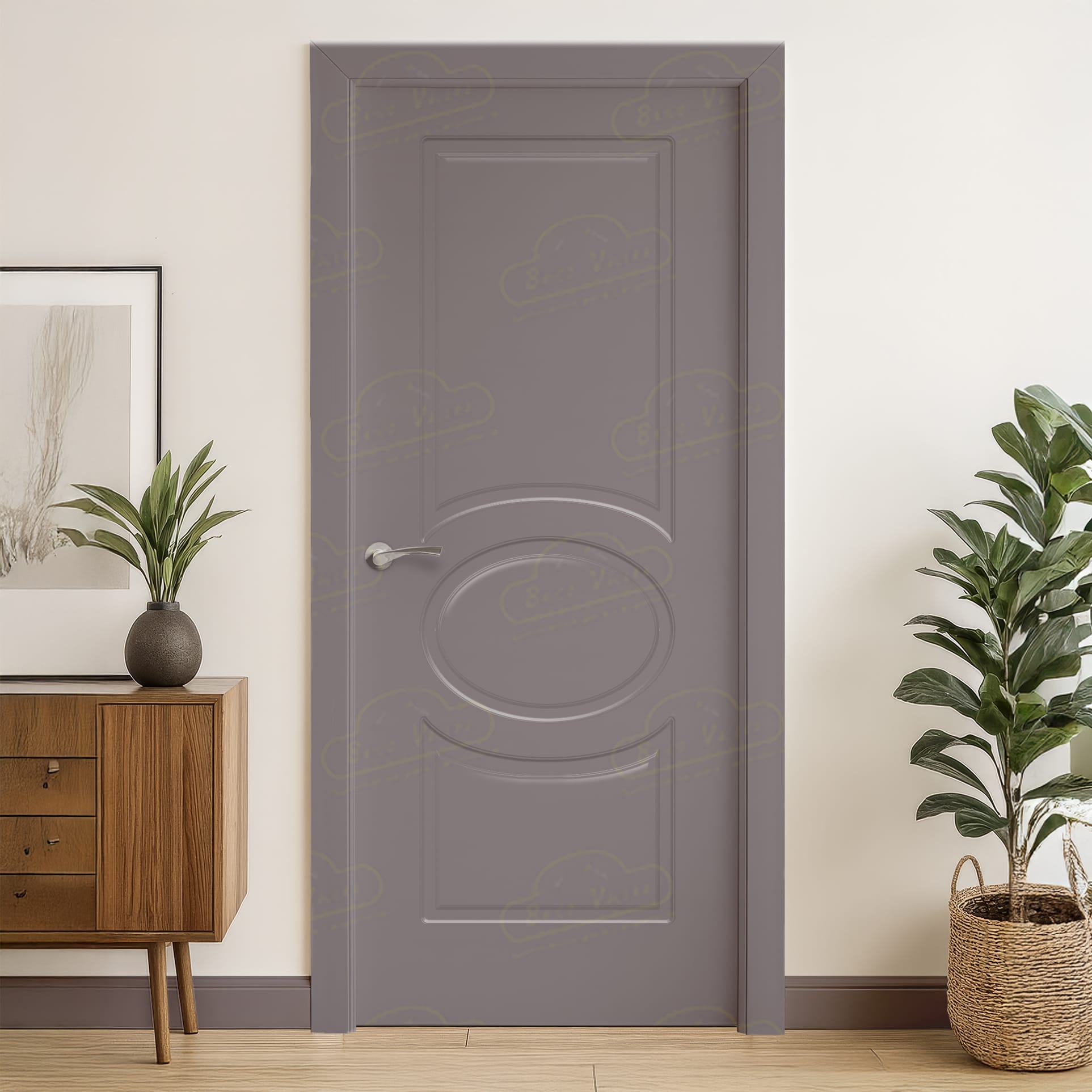 Puerta Maciza P620 de Interior Lacada Gris Platino