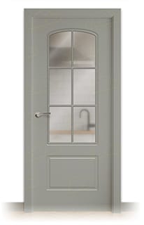 Puerta Maciza P-72 V6 de Interior Lacada Gris Señales