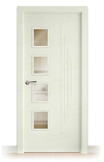 Puerta Maciza PL-1100 BV4L de Interior Lacada Blanco Grisáceo