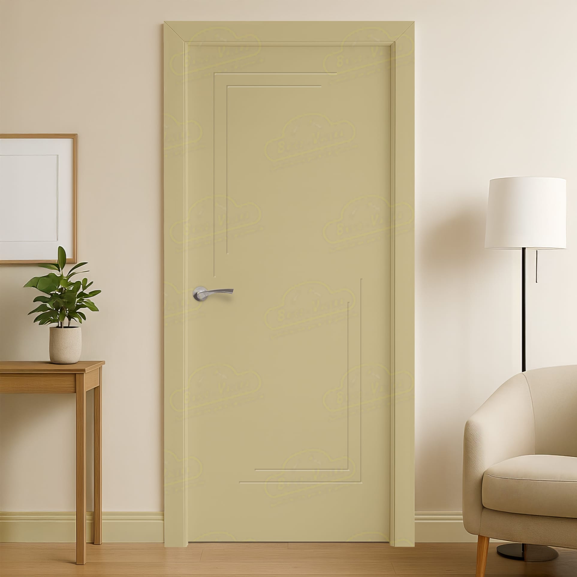 Puerta Maciza PL-1400 de Interior Lacada Beige