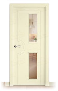 Puerta Maciza PL-1600 V2 de Interior Lacada Blanco Perla
