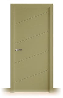 Puerta Maciza PL-3100 de Interior Lacada Beige Agrisado