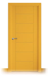 Puerta Maciza PL-3200 de Interior Lacada Amarillo Melón