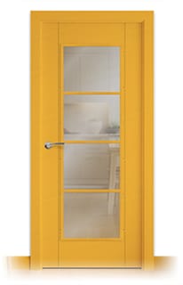 Puerta Maciza PL-3200 PV4 de Interior Lacada Amarillo Melón