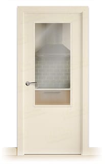 Puerta Maciza PL1 Zv1 de Interior Lacada Blanco Crema