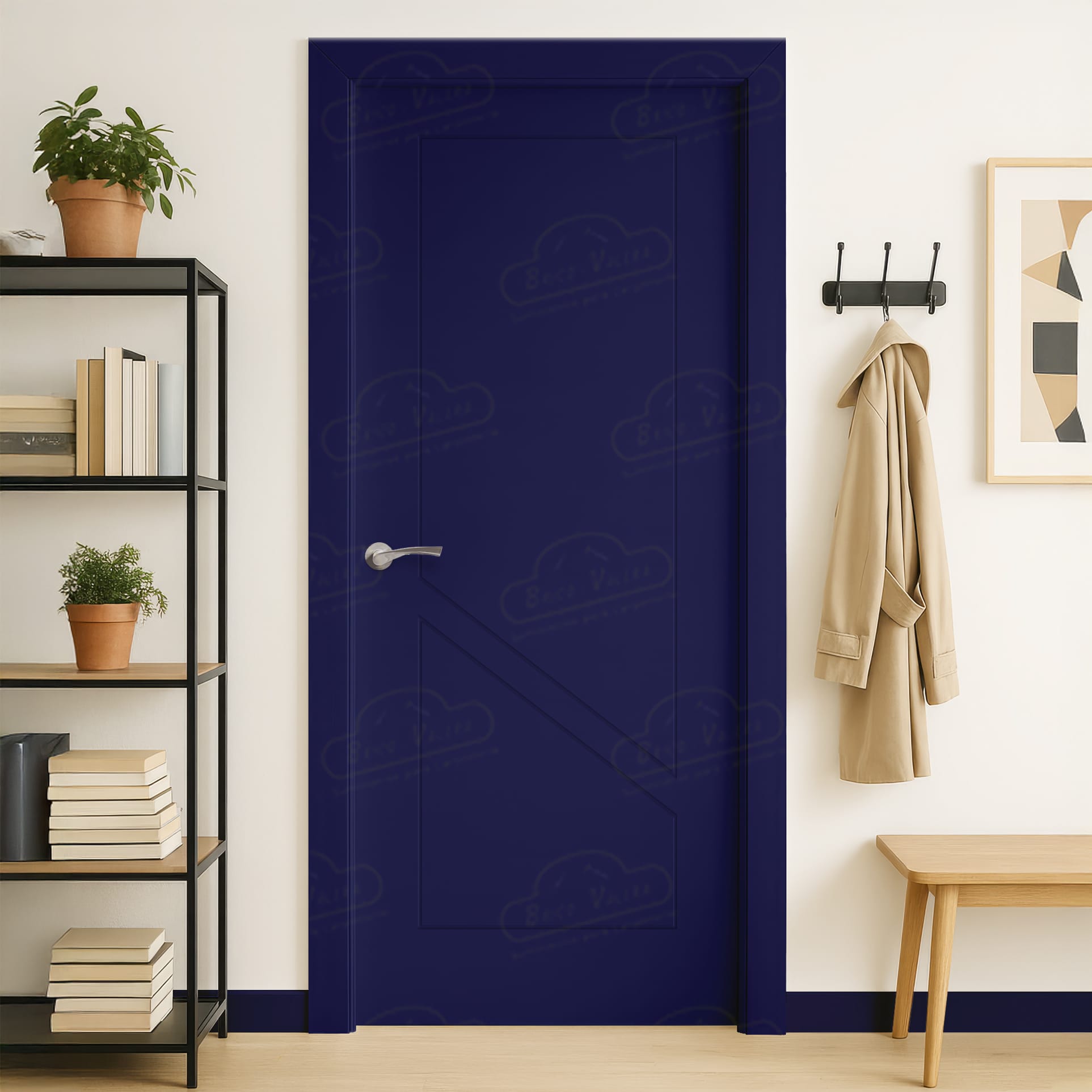 Puerta Maciza PV200 de Interior Lacada Azul Ultramar