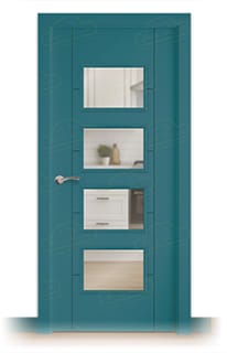 Puerta Maciza PVP5 BV4 de Interior Lacada Azul Agua