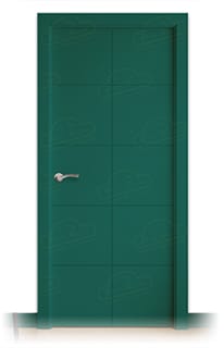 Puerta Maciza PVT10 de Interior Lacada Verde Ópalo