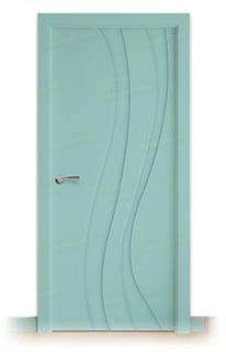 Puerta Maciza Ramblas de Interior Lacada Verde Luminoso
