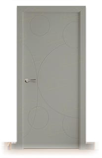 Puerta Maciza Universo de Interior Lacada Gris Señales