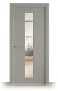 Puerta Maciza Universo V1C de Interior Lacada Gris Señales