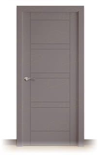 Puerta Maciza Valencia de Interior Lacada Gris Platino