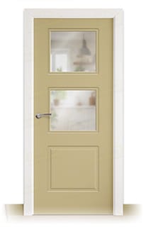 Puerta Maciza Combilac 3C V2 de Interior Lacada Beige