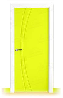 Puerta Maciza Combilac Alcalá de Interior Lacada Amarillo Azufre