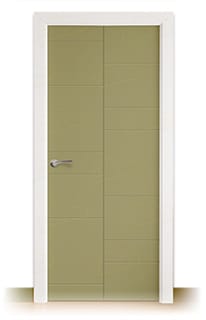 Puerta Maciza Combilac Alezkar de Interior Lacada Beige Agrisado