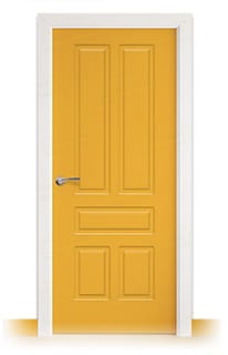 Puerta Maciza Combilac Aranjuez de Interior Lacada Amarillo Melón