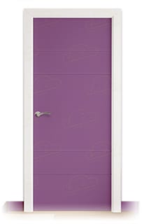Puerta Maciza Combilac Gran Vía de Interior Lacada Violeta Señales
