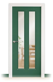 Puerta Maciza Combilac LP-C2 V2 de Interior Lacada Verde Patina