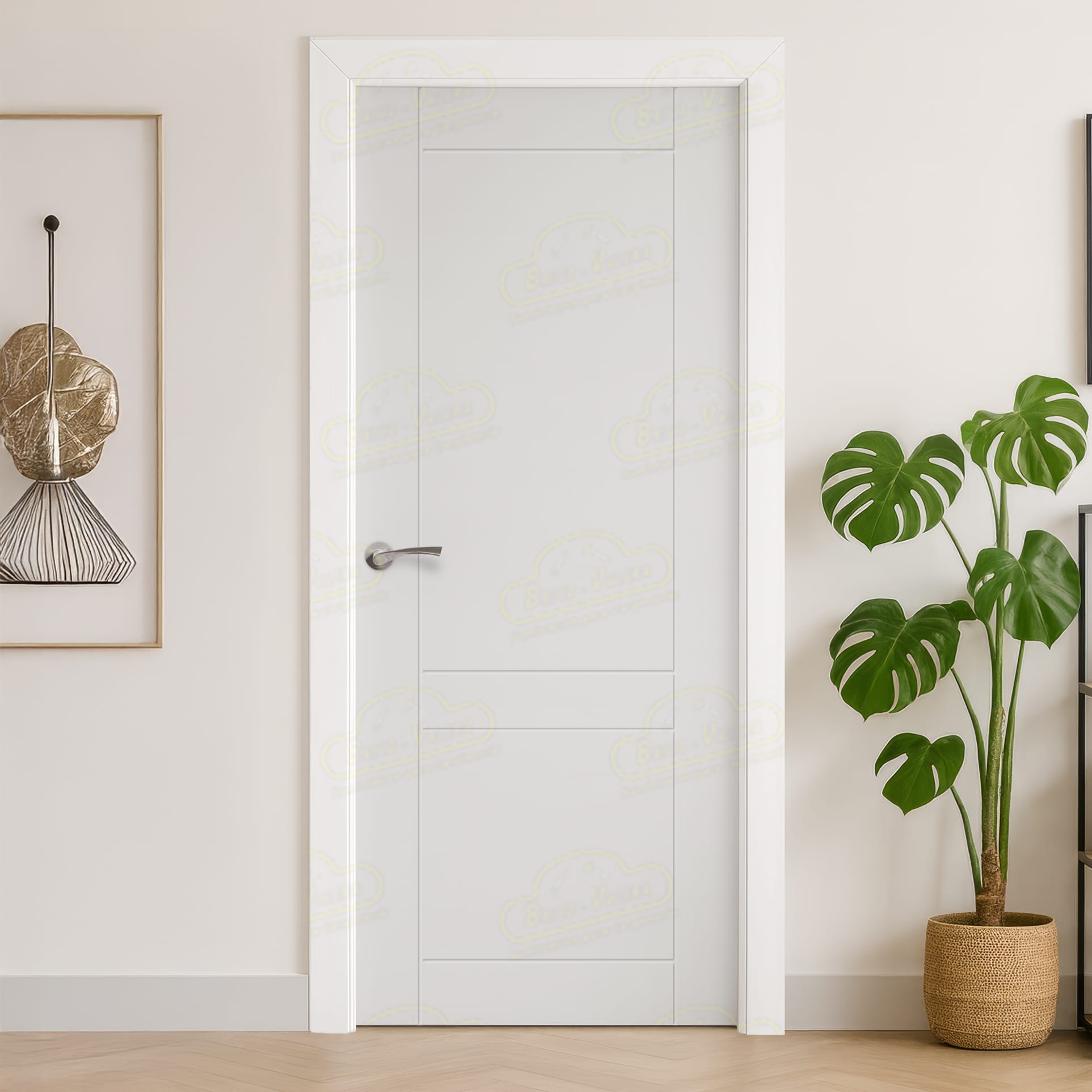 Puerta Maciza Combilac P-110 de Interior Lacada Gris Luminoso