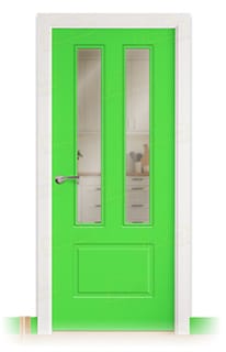 Puerta Maciza Combilac P-21 V2 de Interior Lacada Verde Puro