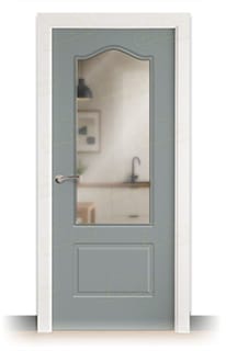Puerta Maciza Combilac P-22 V1 de Interior Lacada Gris Plata