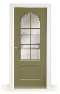 Puerta Maciza Combilac P-42 V6 de Interior Lacada Gris Oliva