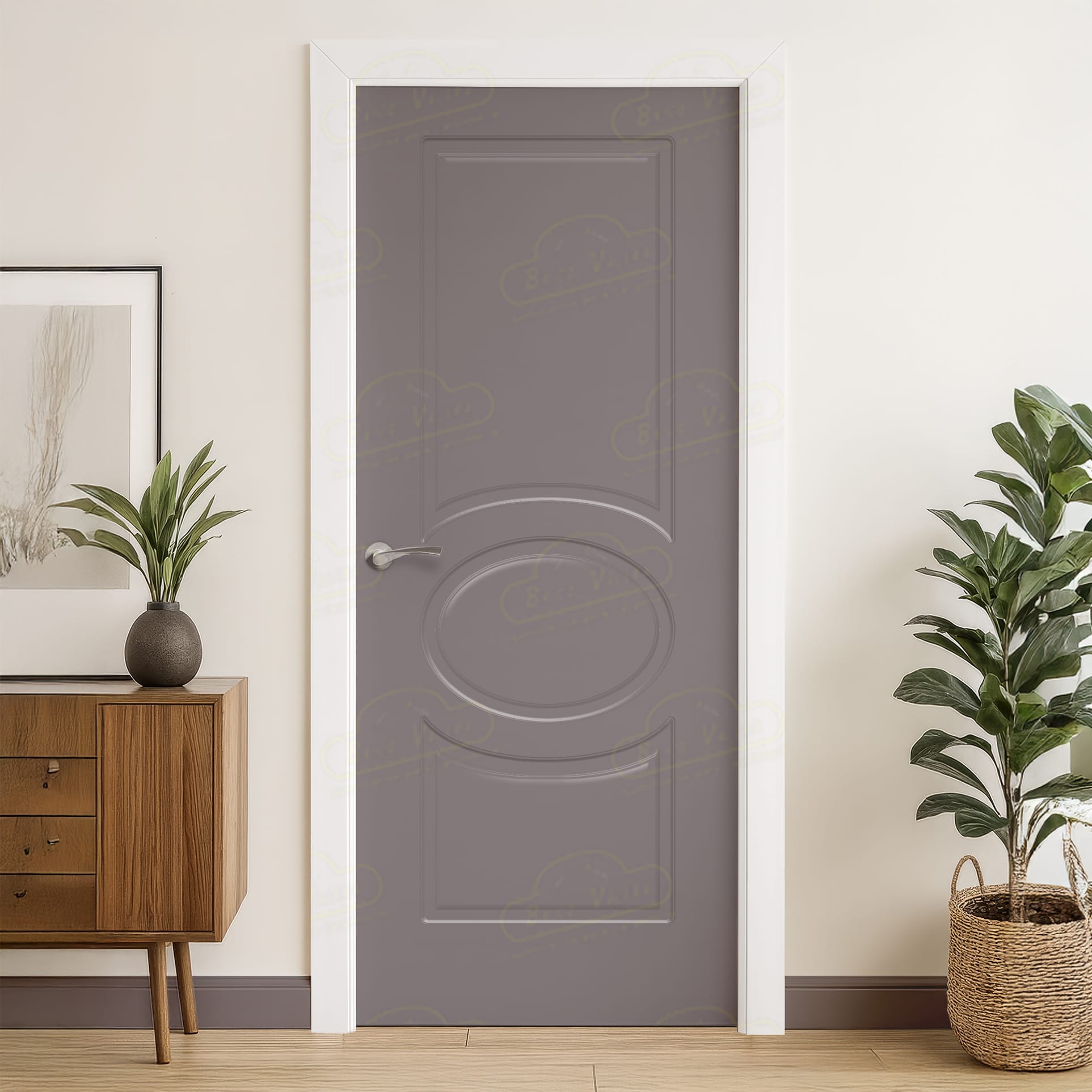Puerta Maciza Combilac P620 de Interior Lacada Gris Platino