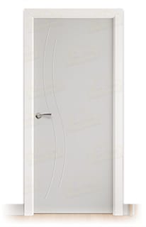 Puerta Maciza Combilac Panamá de Interior Lacada Gris Tele 4