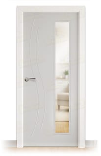 Puerta Maciza Combilac Panamá V1L de Interior Lacada Gris Tele 4