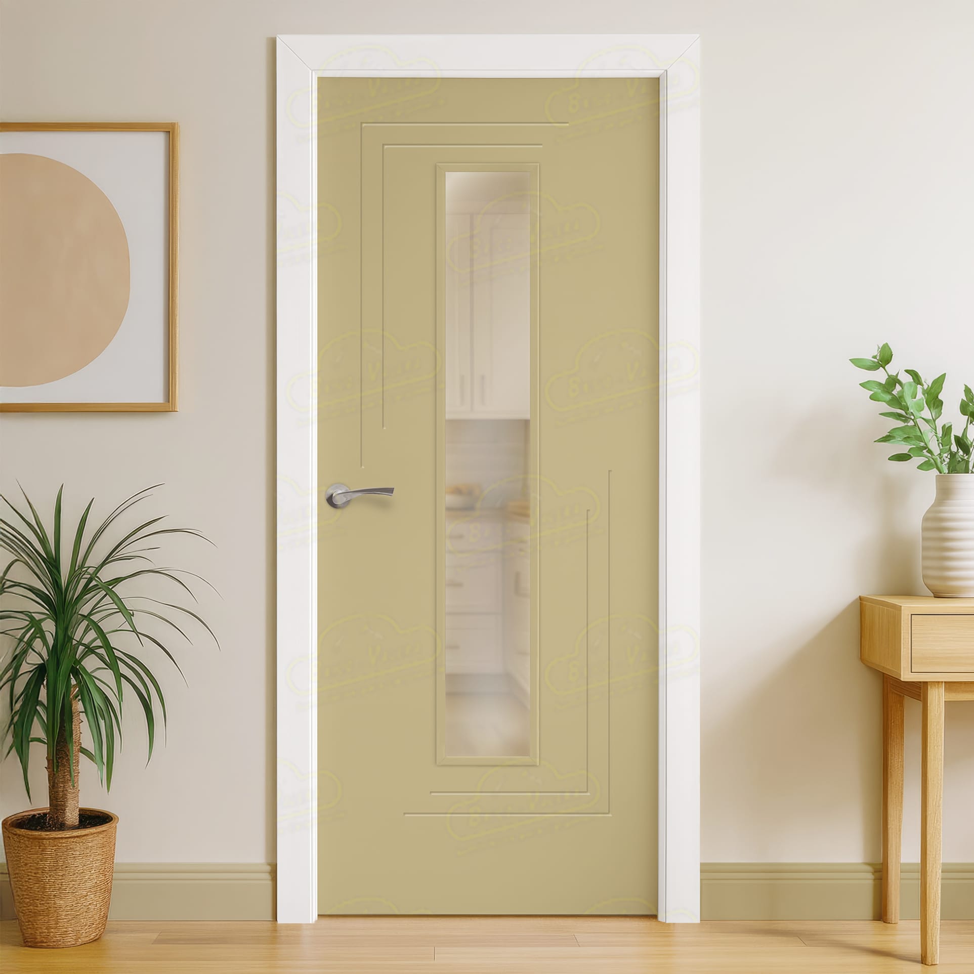 Puerta Maciza Combilac PL-1400 BV1C de Interior Lacada Beige