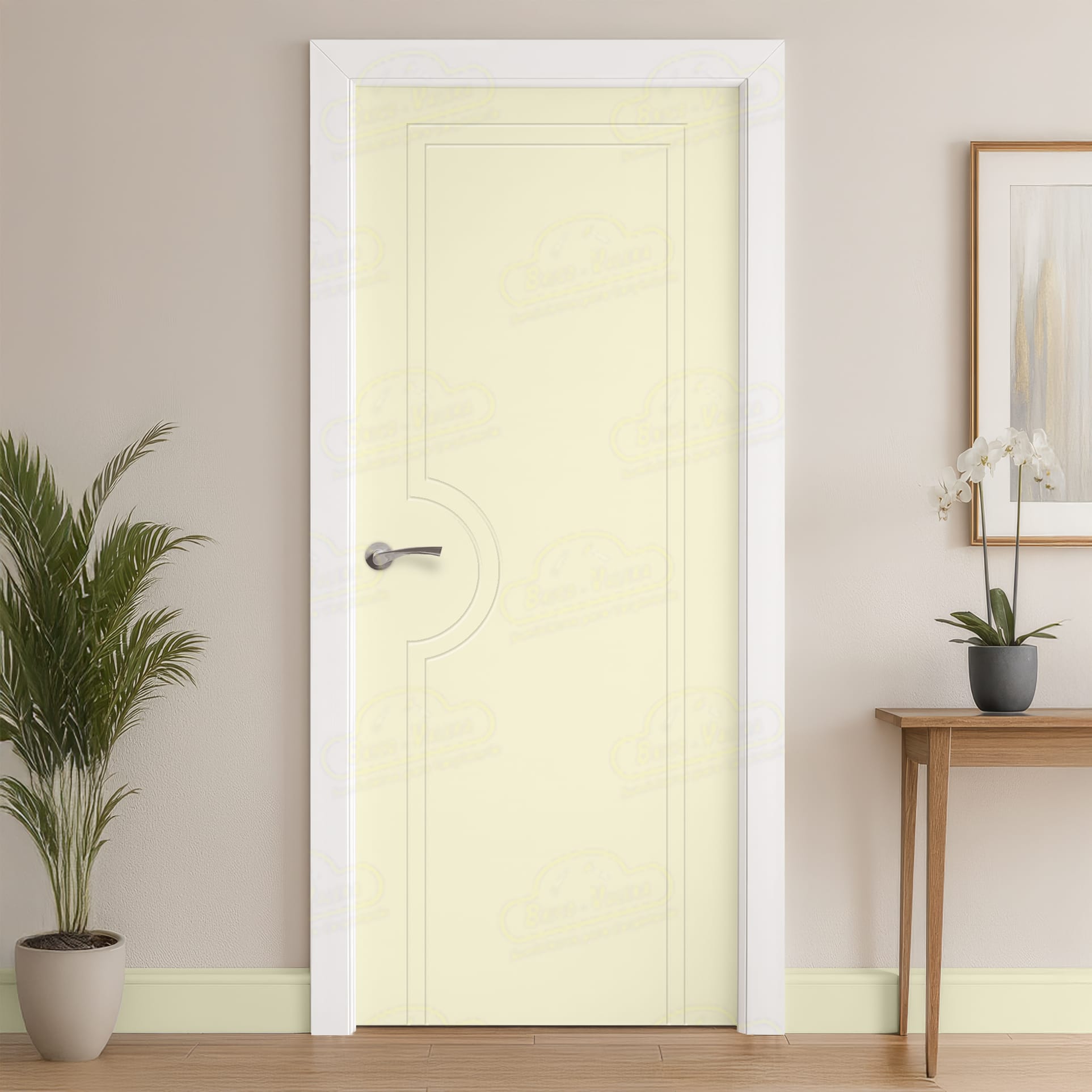 Puerta Maciza Combilac PL-1600 de Interior Lacada Blanco Perla
